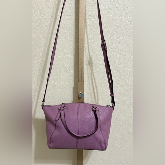 Coach Purple Leather Mini Kelsey Satcel - Picture 8 of 12